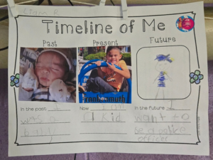 piece of paper with baby a little kid pictures on it